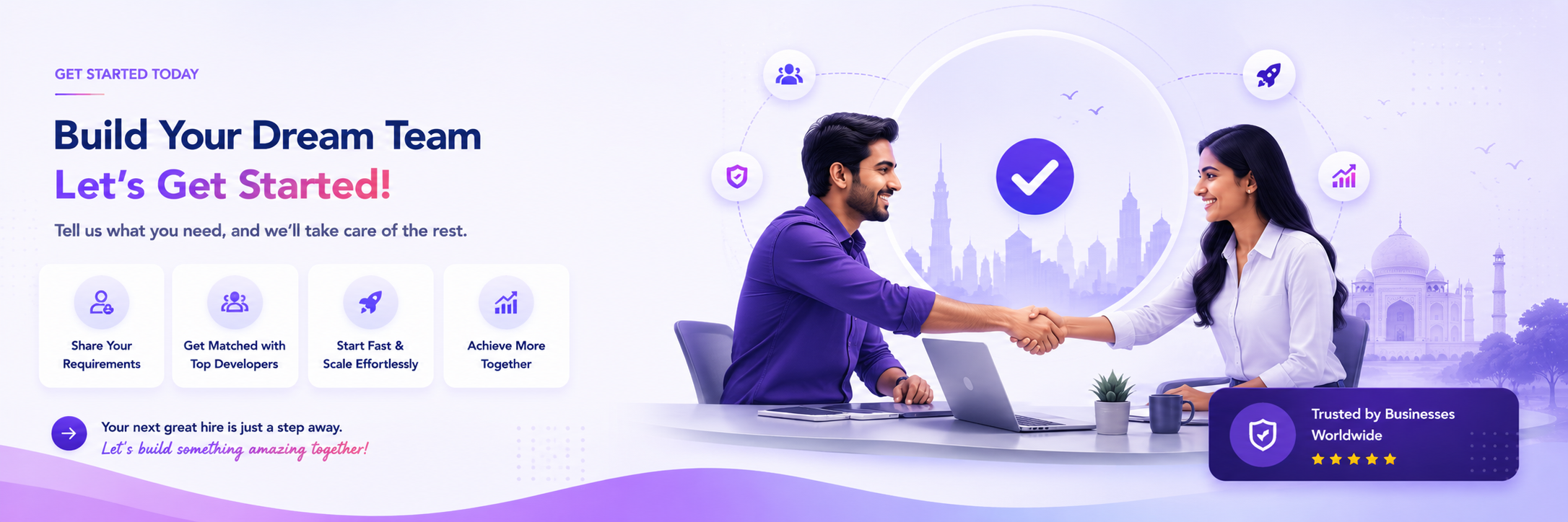 Ahom Technologies hiring and onboarding process when you hire developers from India