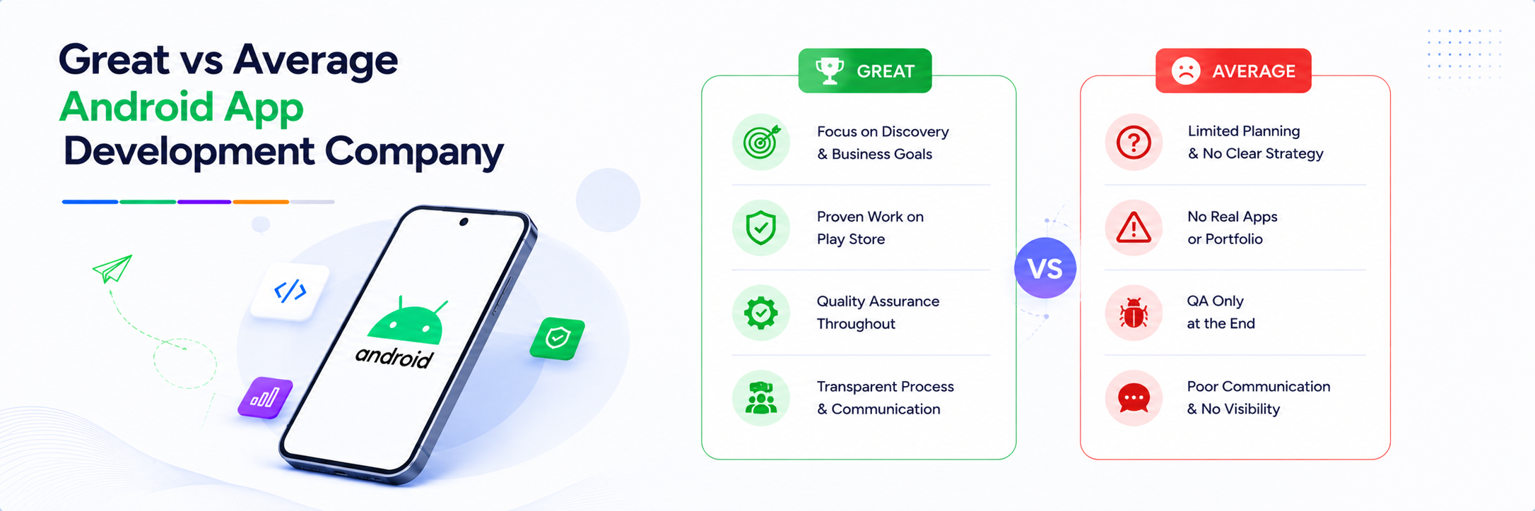 What separates a great android app development company from an average one