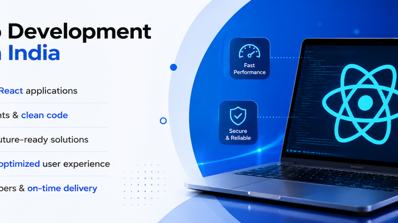 React web development services in India — Ahom Technologies team