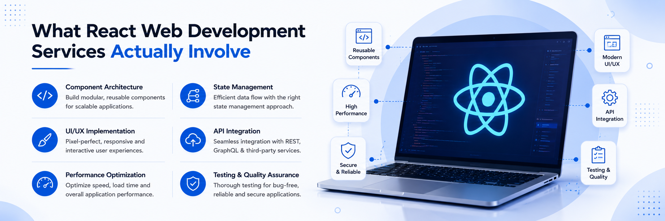 What React web development services in India actually involve