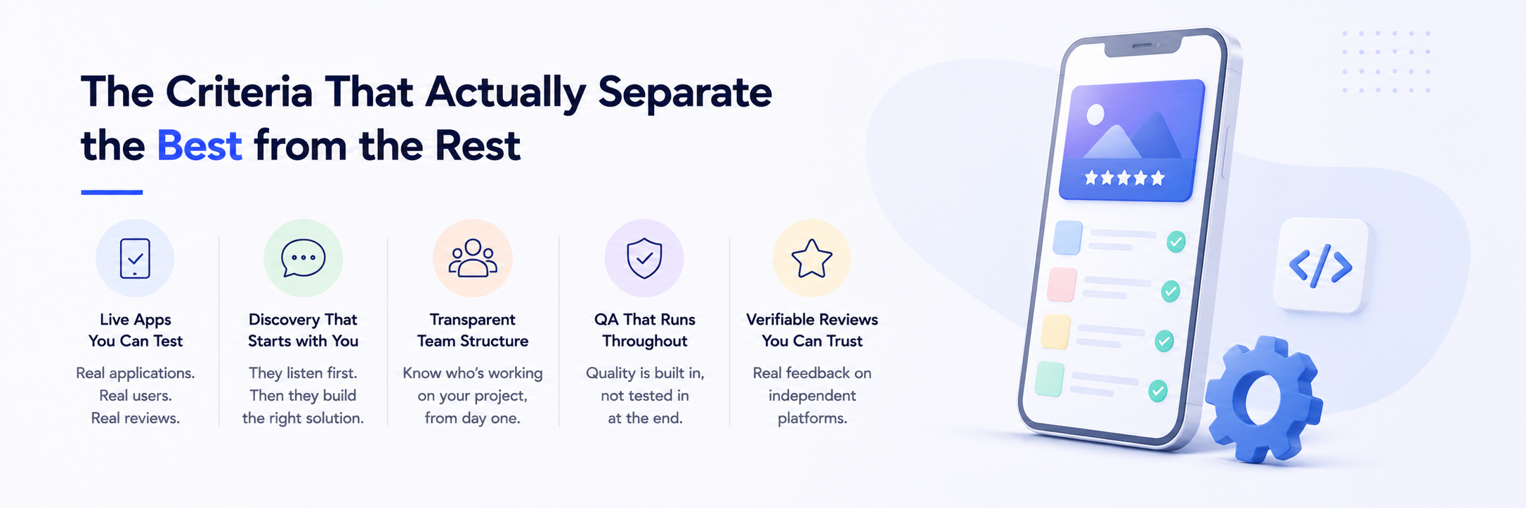 Criteria that separate the best app development companies in India from the rest