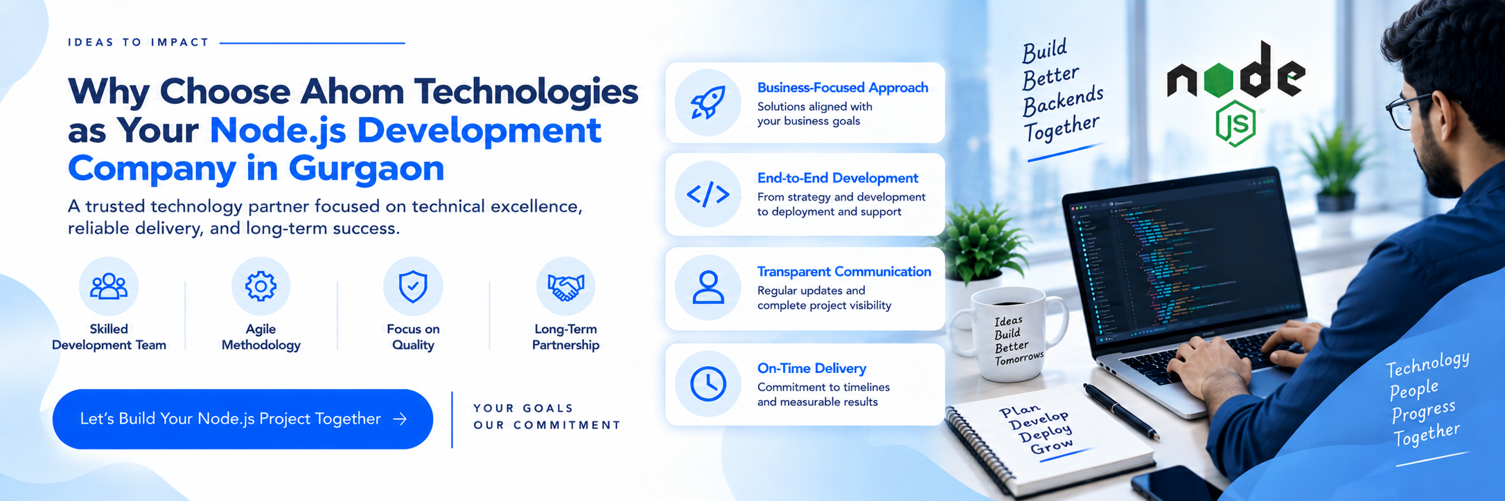 How Ahom Technologies delivers Node.js development in Gurgaon