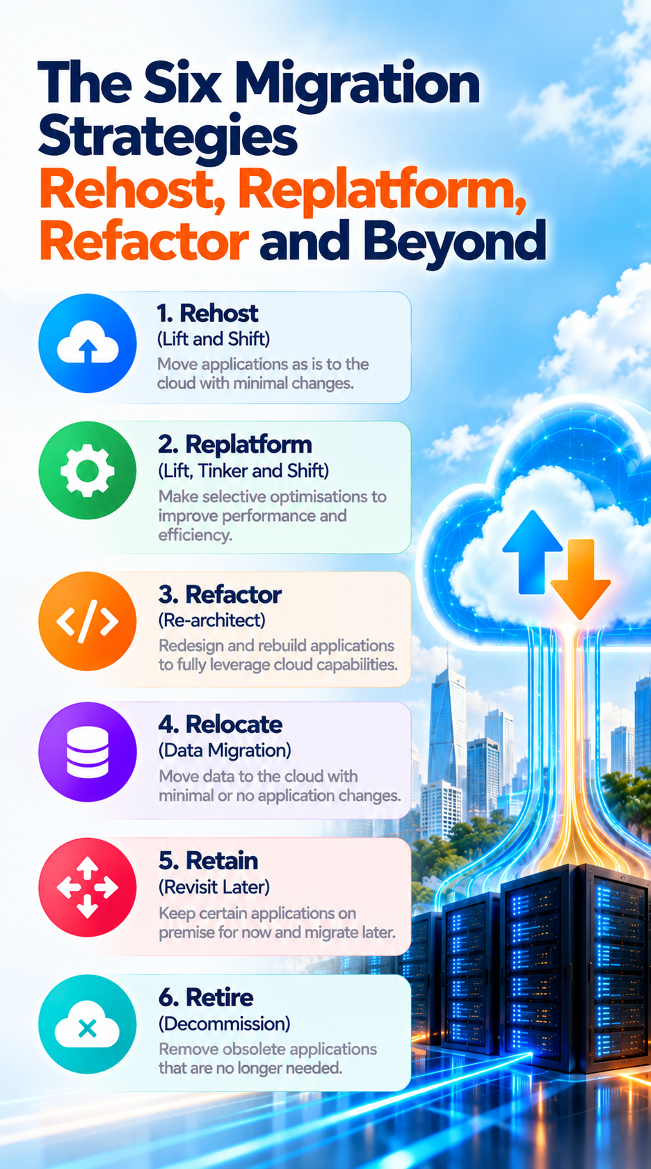 Six cloud migration strategies rehost replatform refactor and beyond 