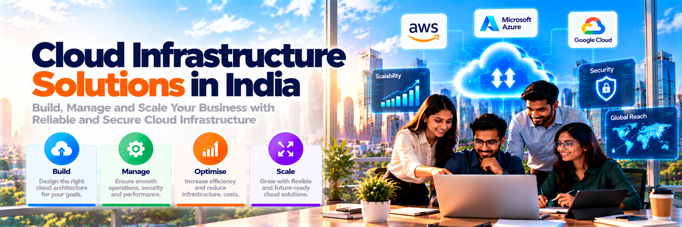 Industries Ahom Technologies serves through cloud development services in India 
