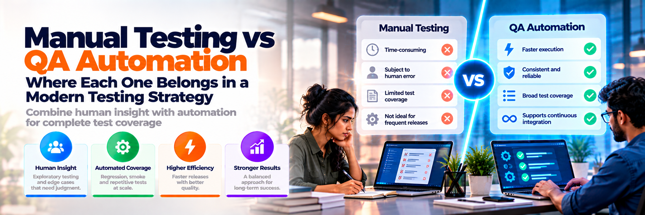 Manual testing vs QA automation where each belongs in a modern testing strategy 